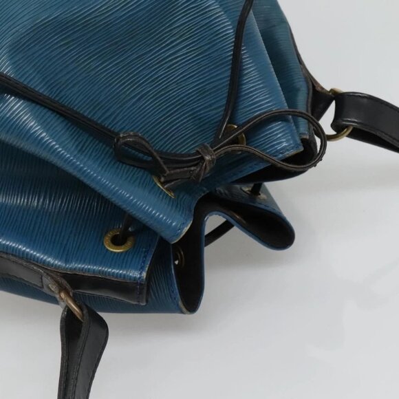 LOUIS VUITTON Epi Petit Noe Shoulder Bag Bicolor Black Blue M44152 Auth gh240 - Picture 6 of 16